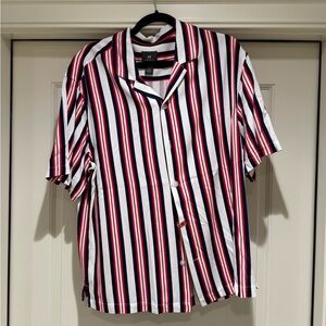 Men’s large H&M Striped Casual Short Sleeve Button Down